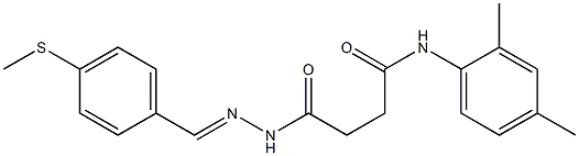 N-(2,4-dimethylphenyl)-4-(2-{(E)-[4-(methylsulfanyl)phenyl]methylidene}hydrazino)-4-oxobutanamide Structure