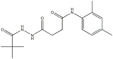 N-(2,4-dimethylphenyl)-4-[2-(2,2-dimethylpropanoyl)hydrazino]-4-oxobutanamide Structure