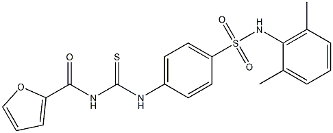 N-(2,6-dimethylphenyl)-4-{[(2-furoylamino)carbothioyl]amino}benzenesulfonamide Structure