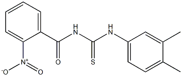 N-(3,4-dimethylphenyl)-N'-(2-nitrobenzoyl)thiourea Structure