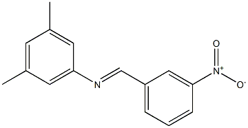3,5-dimethyl-N-[(E)-(3-nitrophenyl)methylidene]aniline Structure