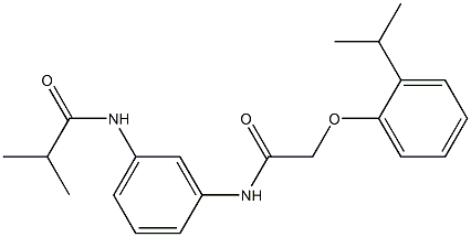 N-(3-{[2-(2-isopropylphenoxy)acetyl]amino}phenyl)-2-methylpropanamide,,结构式