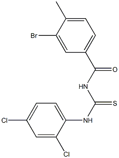 N-(3-bromo-4-methylbenzoyl)-N'-(2,4-dichlorophenyl)thiourea Struktur