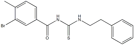 N-(3-bromo-4-methylbenzoyl)-N'-phenethylthiourea 结构式