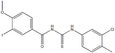 N-(3-chloro-4-methylphenyl)-N'-(3-iodo-4-methoxybenzoyl)thiourea Structure