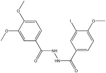 N'-(3-iodo-4-methoxybenzoyl)-3,4-dimethoxybenzohydrazide Struktur
