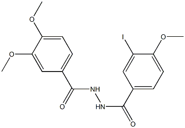 N'-(3-iodo-4-methoxybenzoyl)-3,4-dimethoxybenzohydrazide 化学構造式