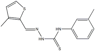 N-(3-methylphenyl)-2-[(E)-(3-methyl-2-thienyl)methylidene]-1-hydrazinecarbothioamide Structure