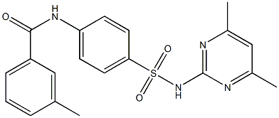 N-(4-{[(4,6-dimethyl-2-pyrimidinyl)amino]sulfonyl}phenyl)-3-methylbenzamide Structure