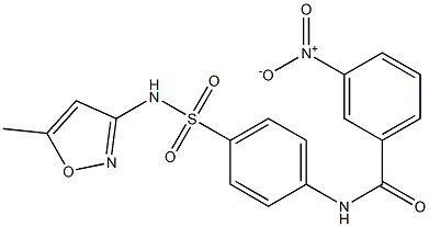 N-(4-{[(5-methyl-3-isoxazolyl)amino]sulfonyl}phenyl)-3-nitrobenzamide Struktur