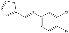 4-bromo-3-chloro-N-[(E)-2-thienylmethylidene]aniline Structure