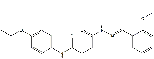 N-(4-ethoxyphenyl)-4-{2-[(E)-(2-ethoxyphenyl)methylidene]hydrazino}-4-oxobutanamide Structure