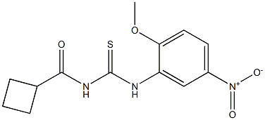 N-(cyclobutylcarbonyl)-N'-(2-methoxy-5-nitrophenyl)thiourea Structure