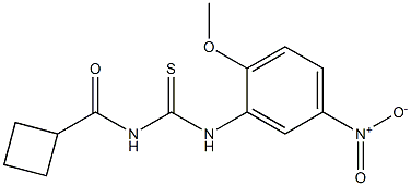 N-(cyclobutylcarbonyl)-N'-(2-methoxy-5-nitrophenyl)thiourea 结构式