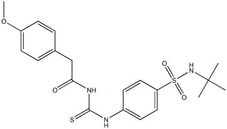 N-(tert-butyl)-4-[({[2-(4-methoxyphenyl)acetyl]amino}carbothioyl)amino]benzenesulfonamide|