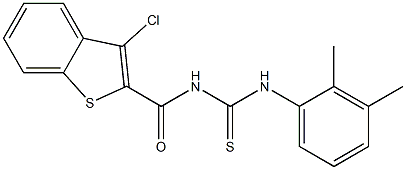 N-[(3-chloro-1-benzothiophen-2-yl)carbonyl]-N'-(2,3-dimethylphenyl)thiourea 结构式