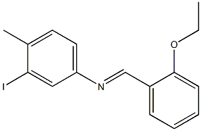 N-[(E)-(2-ethoxyphenyl)methylidene]-N-(3-iodo-4-methylphenyl)amine Struktur