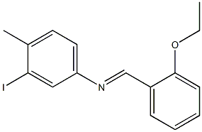 N-[(E)-(2-ethoxyphenyl)methylidene]-N-(3-iodo-4-methylphenyl)amine Structure