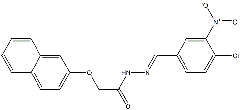 N'-[(E)-(4-chloro-3-nitrophenyl)methylidene]-2-(2-naphthyloxy)acetohydrazide Structure