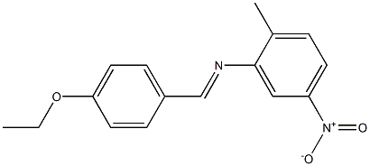 N-[(E)-(4-ethoxyphenyl)methylidene]-N-(2-methyl-5-nitrophenyl)amine Struktur