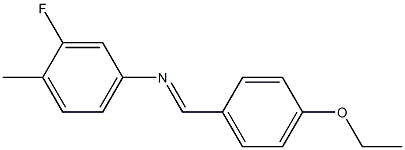 N-[(E)-(4-ethoxyphenyl)methylidene]-N-(3-fluoro-4-methylphenyl)amine Structure