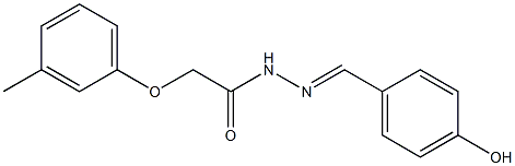 N'-[(E)-(4-hydroxyphenyl)methylidene]-2-(3-methylphenoxy)acetohydrazide,,结构式