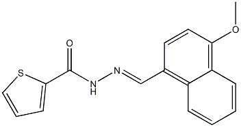 N'-[(E)-(4-methoxy-1-naphthyl)methylidene]-2-thiophenecarbohydrazide 化学構造式