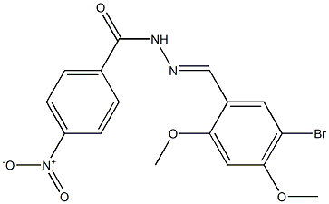 N'-[(E)-(5-bromo-2,4-dimethoxyphenyl)methylidene]-4-nitrobenzohydrazide Struktur