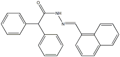 N'-[(E)-1-naphthylmethylidene]-2,2-diphenylacetohydrazide 结构式