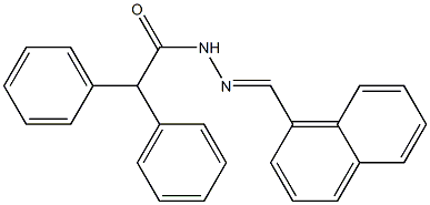 N'-[(E)-1-naphthylmethylidene]-2,2-diphenylacetohydrazide,,结构式