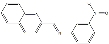 N-[(E)-2-naphthylmethylidene]-N-(3-nitrophenyl)amine Structure