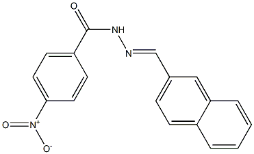 N'-[(E)-2-naphthylmethylidene]-4-nitrobenzohydrazide Structure