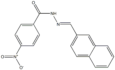 N'-[(E)-2-naphthylmethylidene]-4-nitrobenzohydrazide 结构式