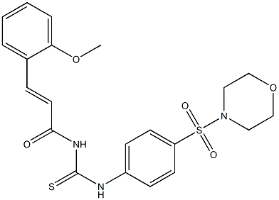 N-[(E)-3-(2-methoxyphenyl)-2-propenoyl]-N'-[4-(4-morpholinylsulfonyl)phenyl]thiourea Structure
