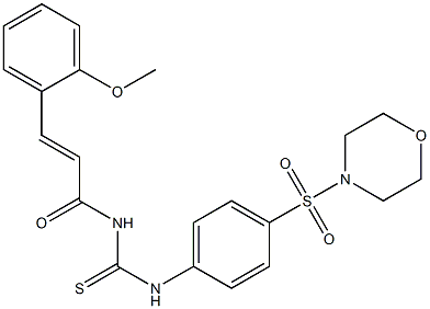 N-[(E)-3-(2-methoxyphenyl)-2-propenoyl]-N'-[4-(4-morpholinylsulfonyl)phenyl]thiourea,,结构式