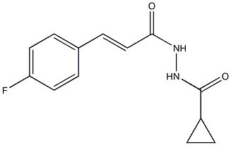 N'-[(E)-3-(4-fluorophenyl)-2-propenoyl]cyclopropanecarbohydrazide Structure