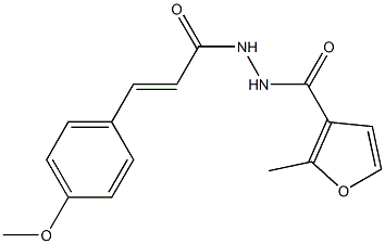 N'-[(E)-3-(4-methoxyphenyl)-2-propenoyl]-2-methyl-3-furohydrazide 结构式