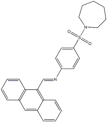  N-[(E)-9-anthrylmethylidene]-N-[4-(1-azepanylsulfonyl)phenyl]amine