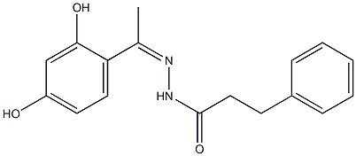 N'-[(Z)-1-(2,4-dihydroxyphenyl)ethylidene]-3-phenylpropanohydrazide Structure