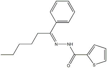 N'-[(Z)-1-phenylhexylidene]-2-thiophenecarbohydrazide Structure