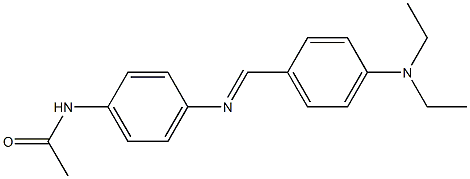 N-[4-({(E)-[4-(diethylamino)phenyl]methylidene}amino)phenyl]acetamide,,结构式
