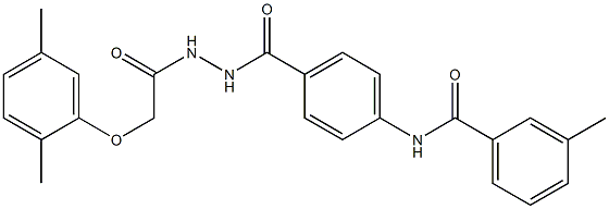 N-[4-({2-[2-(2,5-dimethylphenoxy)acetyl]hydrazino}carbonyl)phenyl]-3-methylbenzamide Structure