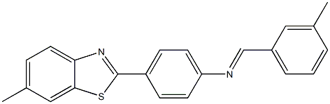 4-(6-methyl-1,3-benzothiazol-2-yl)-N-[(E)-(3-methylphenyl)methylidene]aniline