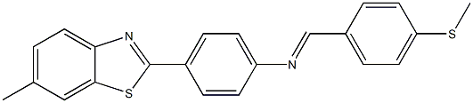 4-(6-methyl-1,3-benzothiazol-2-yl)-N-{(E)-[4-(methylsulfanyl)phenyl]methylidene}aniline Struktur