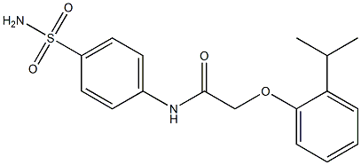 N-[4-(aminosulfonyl)phenyl]-2-(2-isopropylphenoxy)acetamide Struktur