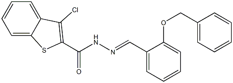 N'-{(E)-[2-(benzyloxy)phenyl]methylidene}-3-chloro-1-benzothiophene-2-carbohydrazide Structure