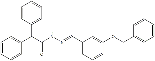 N'-{(E)-[3-(benzyloxy)phenyl]methylidene}-2,2-diphenylacetohydrazide 结构式