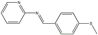 N-{(E)-[4-(methylsulfanyl)phenyl]methylidene}-N-(2-pyridinyl)amine Structure