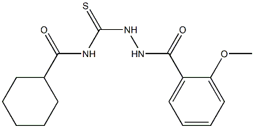 N-{[2-(2-methoxybenzoyl)hydrazino]carbothioyl}cyclohexanecarboxamide Structure