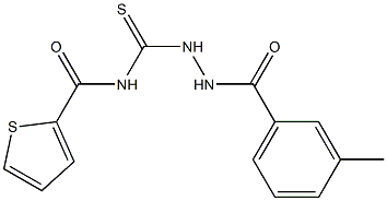 N-{[2-(3-methylbenzoyl)hydrazino]carbothioyl}-2-thiophenecarboxamide Struktur